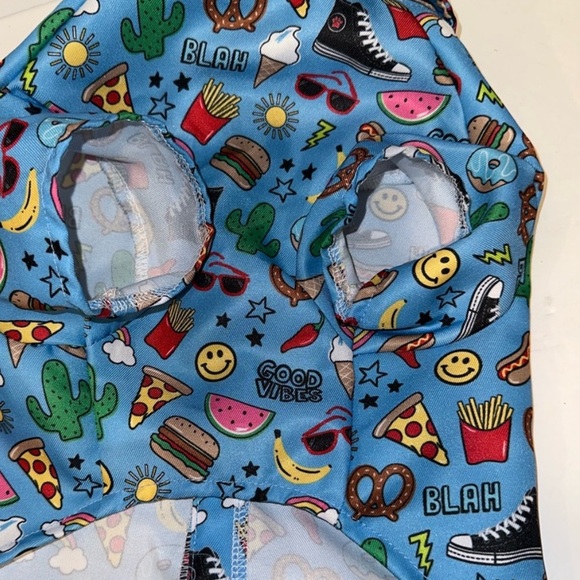 Blue Dog Clothing with Playful Design - Picture 2 of 10